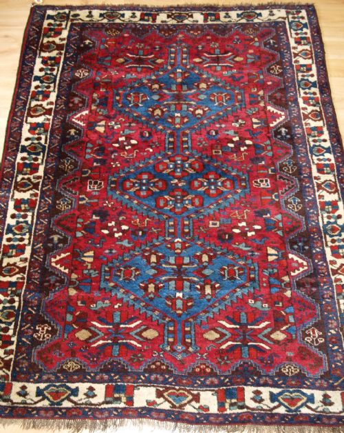 Antique Luri Tribal Rug of Small Size, Great Colour and Design, Circa 1900