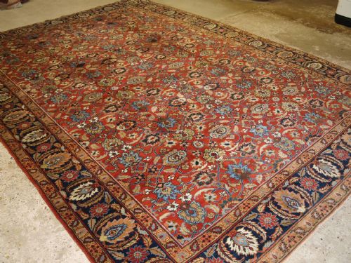 Antique Tabriz Carpet, All Over Design, Large Size, Circa 1900