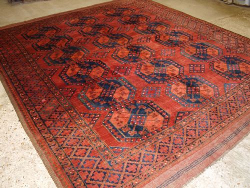 Antique Ersari Turkmen Main Carpet, Outstanding Colour & Condition, Late 19th Century