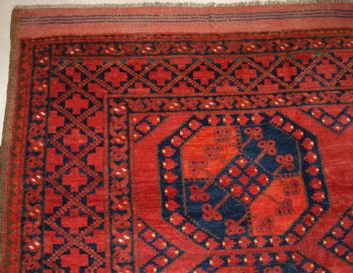 fig 1. ANTIQUE ERSARI TURKMEN MAIN CARPET, OUTSTANDING COLOUR & CONDITION, LATE 19TH CENTURY