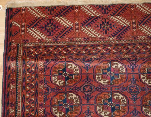 fig 1. ANTIQUE TEKKE TURKMEN ‘DIP KHALI’ RUG, SOFT COLOUR, SMALL SIZE, CIRCA 1900