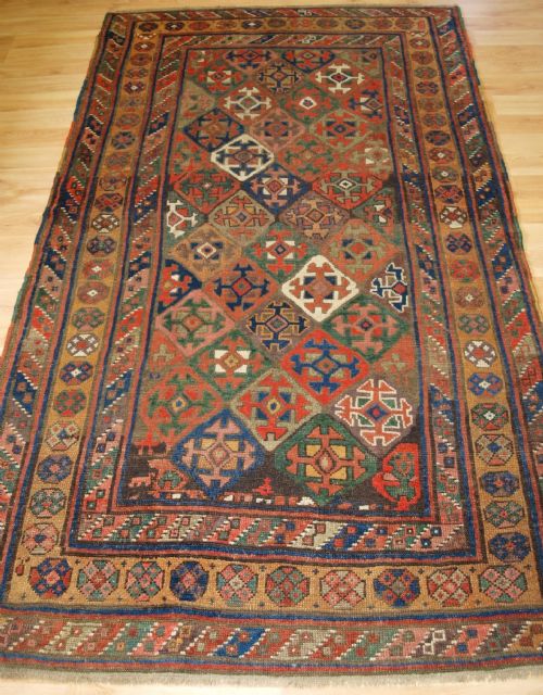 Antique Kurdish Rug with Turkmen Influenced Design, Great Colour, Circa 1900