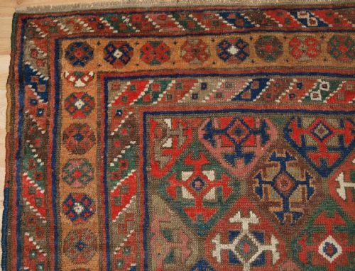 fig 1. ANTIQUE KURDISH RUG WITH TURKMEN INFLUENCED DESIGN, GREAT COLOUR, CIRCA 1900