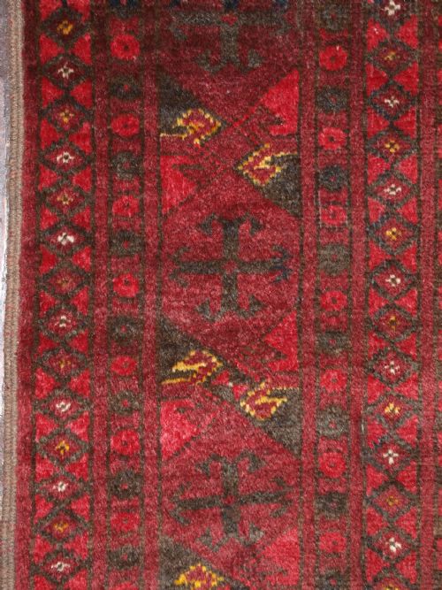fig 1. OLD AFGHAN RUG OF TURKMEN DESIGN, FINE WEAVE, GLOSSY WOOL, CIRCA 1920