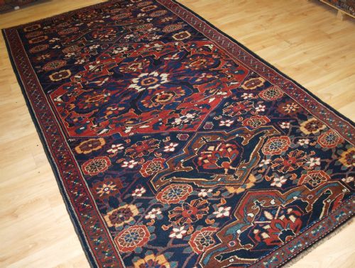 Antique Persian Varamin Region Rug with Large Size Mina Khani Design, Circa 1900