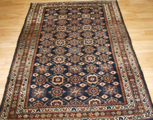 Old Varamin Region Rug with Mina Khani Design, Circa 1920