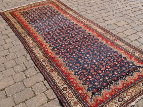 Antique Kurdish Long Rug, Superb Colour and Great Design, Circa 1900.