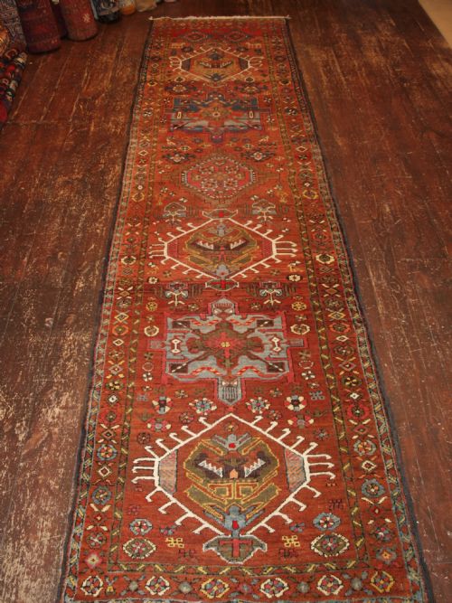 Antique North West Persian Karaja Runner, Hard Wearing, Soft Colours, Circa 1900.