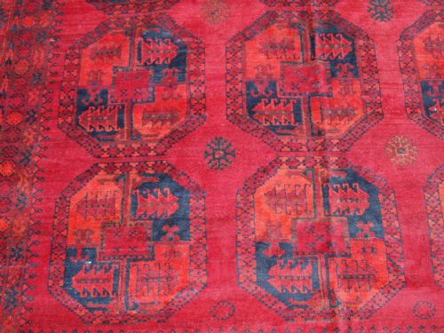 fig 1. SUPERB OLD AFGHAN VILLAGE CARPET OF LARGE SIZE, TRADITIONAL DESIGN, CIRCA 1920.