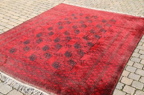 Outstanding Old Afghan Village Carpet of Good Size, Traditional Design, Superb Condition, Circa 1920.