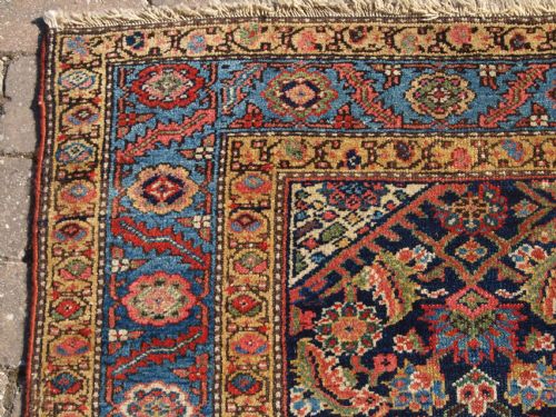 fig 1. ANTIQUE BIJAR KELLEH CARPET, HERATI DESIGN, SUPERB COLOUR, CIRCA 1890.