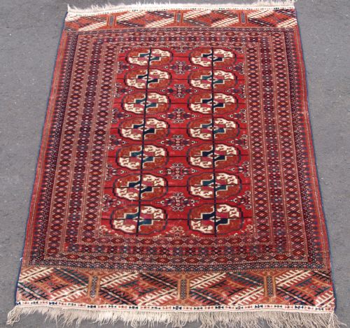 Antique Tekke Turkmen Rug of Small Size and Very Fine Weave, Great Colour, Circa 1900.
