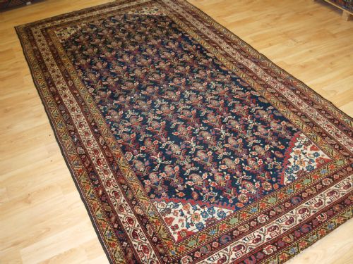 Antique North West Persian Malayer Kelleh Rug with Shrub Design and Superb Colour, Circa 1900.