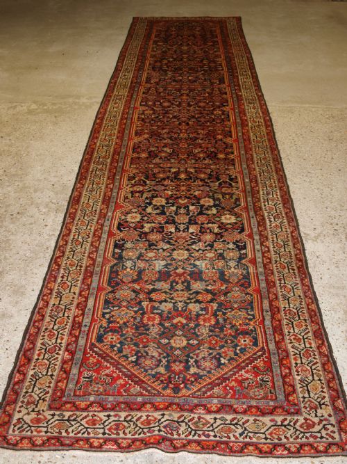 Antique North West Persian Malayer Runner, Very Attractive Colours, Circa 1900.