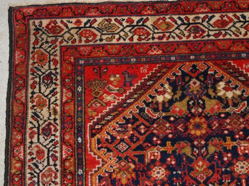 fig 1. ANTIQUE NORTH WEST PERSIAN MALAYER RUNNER, VERY ATTRACTIVE COLOURS, CIRCA 1900.