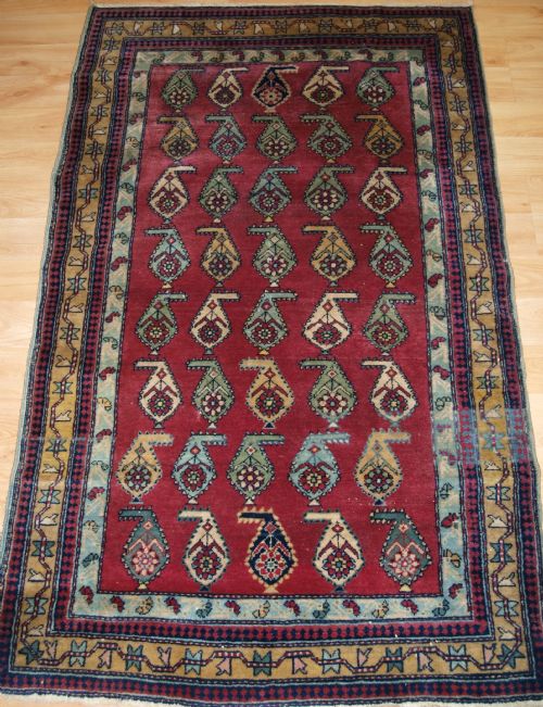 Old Caucasian Erivan Rug of Small Size with Boteh Design, Circa 1920.
