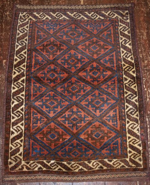 Old Afghan Baluch Balisht or Grain Storage Bag, Superb Design and Colour, Circa 1920.