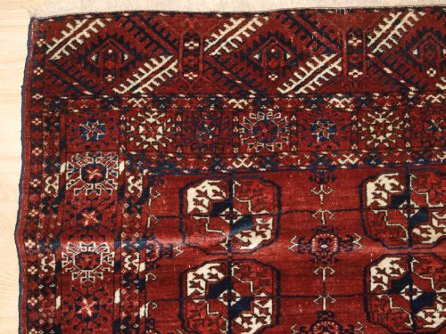 fig 1. ANTIQUE TEKKE TURKMEN RUG, SMALL SIZE WITH SUPERB COLOUR & VELVET LIKE FEEL, CIRCA 1900