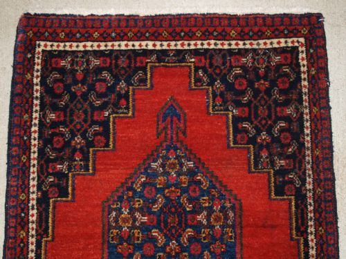 fig 1. ANTIQUE PERSIAN SENNEH RUG OF SMALL PUSHTI SIZE, WONDERFUL COLOURS, CIRCA 1900