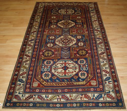 Antique Caucasian Shirvan Rug with 'Surahani' Garden Design, Superb Colours, 2nd Half 19th Century.