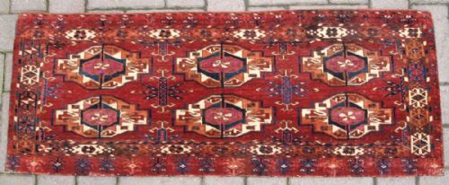 Antique Tekke Turkmen 6 Gul Torba, Silk to Gul Centers, Very Fine, Circa 1850.