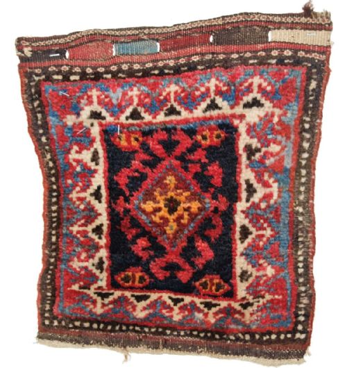 Antique North West Persian Kurdish Chanteh (Vanity Bag) Face, Circa 1900.