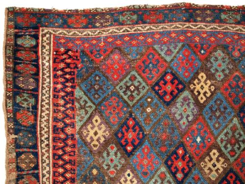fig 1. ANTIQUE NORTH PERSIAN JAF KURD BAG FACE OF LARGE SIZE, CIRCA 1900.