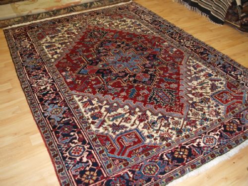 Antique North Persian Heriz Carpet, Full Pile Heavy Duty Furnishing Carpet, Circa 1920.
