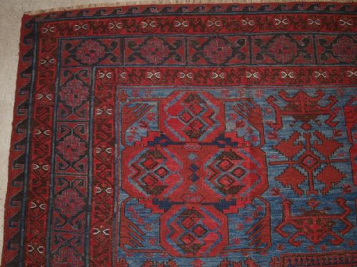 fig 1. ANTIQUE CAUCASIAN DERBENT REGION SOUMAK OF LARGE SIZE, SUPERB COLOUR AND CONDITION, CIRCA 1900.