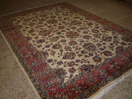 Old Turkish Isparta Carpet, Classic Floral Design, Light Ivory Ground with Pastel Colours, Circa 1920.