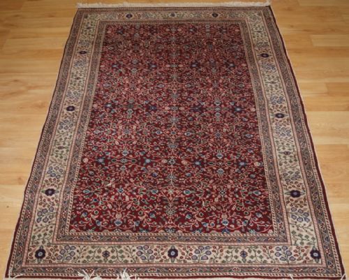 Old Turkish Kayseri Rug, Burgundy Colour with Fine All Over Floral Design, Circa 1920.