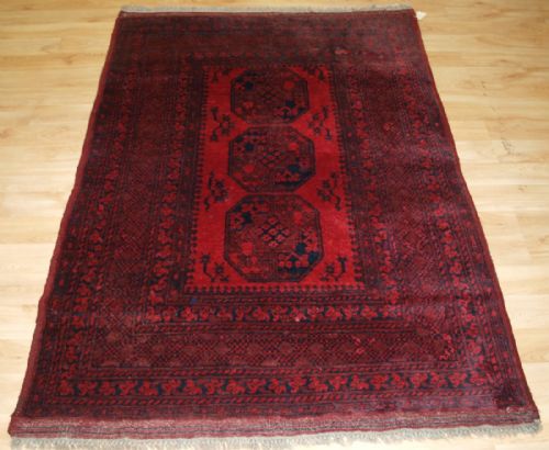 fig 1. OLD AFGHAN VILLAGE RUG WITH TRADITIONAL DESIGN, SUPERB COLOUR AND CONDITION, CIRCA 1920.