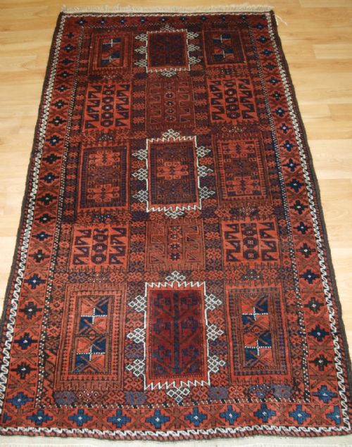 Antique Baluch Rug with Traditional Timuri or Yaqub Khani Tribal Design, Circa 1900.