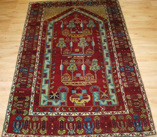 Antique Turkish Kirsehir Village Prayer Rug, Circa 1900 (One of a Pair) 2.