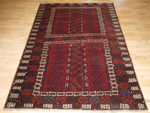 Old Afghan Village Rug, Ersari Turkmen Ensi Design, Beautiful Colour. Circa 1900/20.