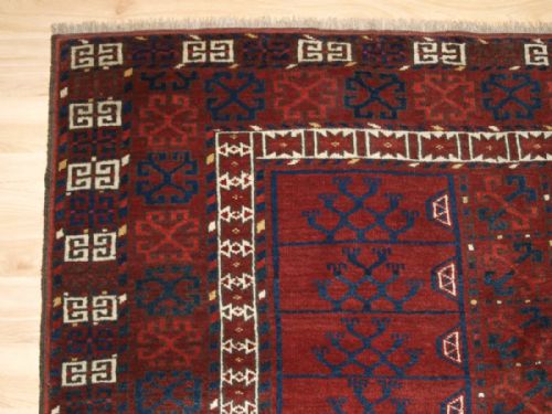 fig 1. OLD AFGHAN VILLAGE RUG, ERSARI TURKMEN ENSI DESIGN, BEAUTIFUL COLOUR. CIRCA 1900/20.