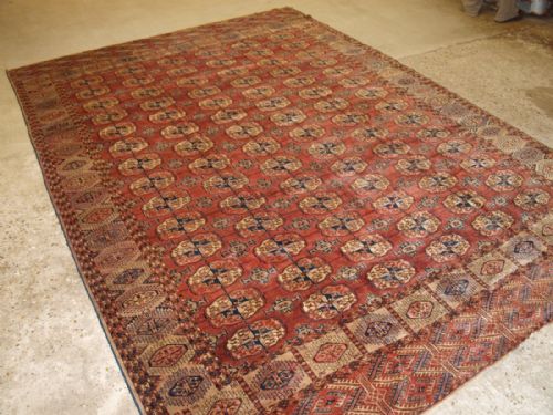 Antique Tekke Turkmen Main Carpet, Very Soft Red Colour, Good Large Size, Circa 1880.