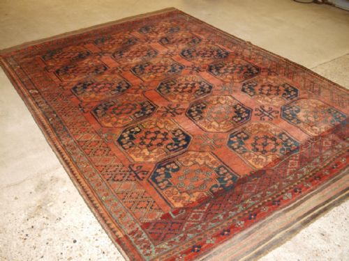 Antique Ersari Turkmen Afghan Village Carpet, Very Soft Colour, Superb Condition, Circa 1900.