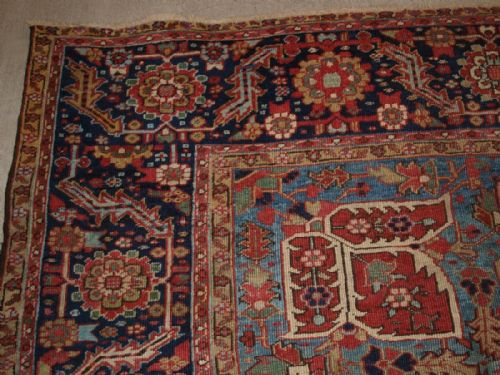 fig 1. ANTIQUE PERSIAN HERIZ CARPET WITH SOFT PASTEL COLOURS, GREAT CONDITION, IDEAL FURNISHING CARPET, CIRCA 1900.