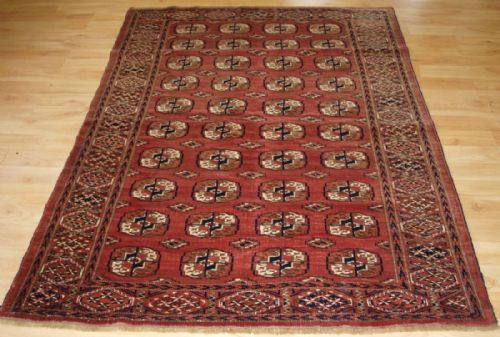 Old Tekke Turkmen Rug with Soft Faded Red Colour, Good Furnishing Rug, Circa 1920.