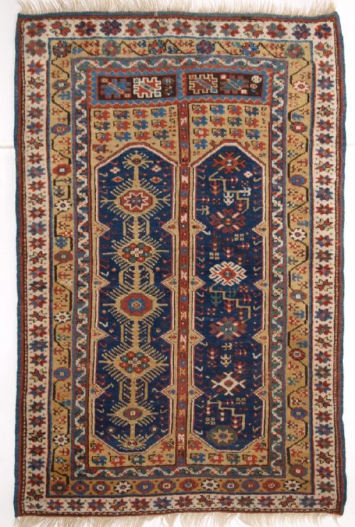 Antique Turkish Megri Prayer Rug, Rare Yellow Ground, Mid 19th Century.