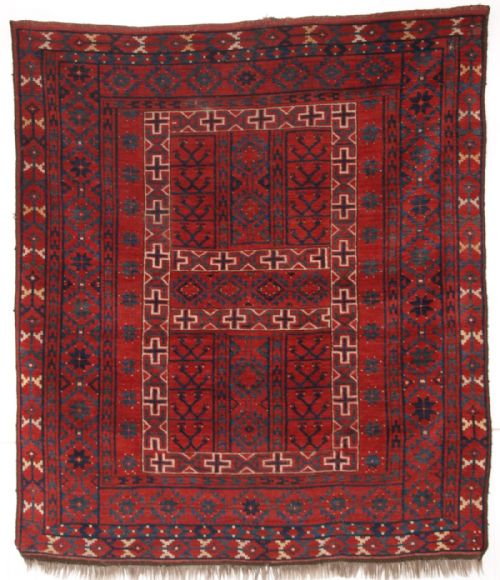 Antique Ersari Turkmen Ensi Rug, Yurt Door Hanging, Wonderful Colour, 2nd Half 19th Century.