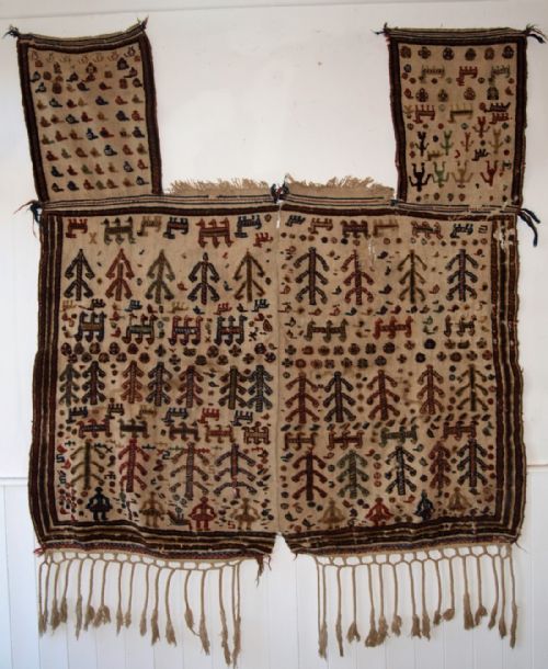 Antique Qashqai Tribal Horse Cover, Blanket or Rug, Beautifully Decorated, Circa 1890.