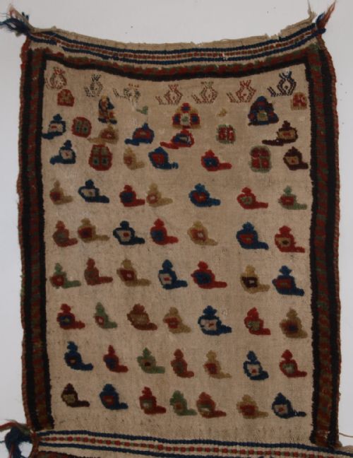 fig 1. ANTIQUE QASHQAI TRIBAL HORSE COVER, BLANKET OR RUG, BEAUTIFULLY DECORATED, CIRCA 1890.