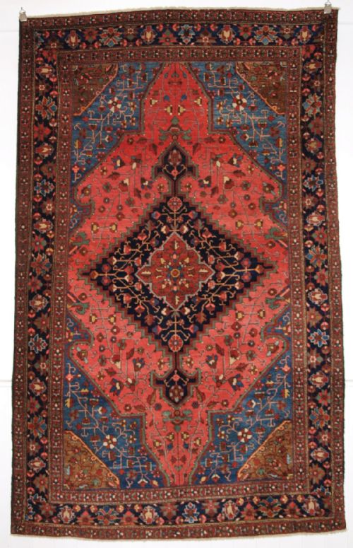 Antique Persian Sarouk Rug, Superb Design and Colour, Full Pile, Circa 1900.