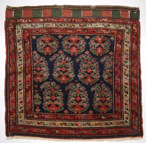 Antique North West Persian Kurdish Bagface with Floral Boteh Design, Circa 1900.