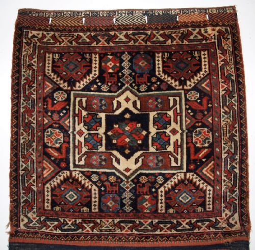 fig 1. ANTIQUE SADDLE BAG WITH PLAIN WEAVE BACK, KHAMSEH TRIBE, CIRCA 1900.