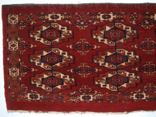 fig 1. ANTIQUE TEKKE TURKMEN 12 GUL TORBA, SUPERB COLOUR, VERY FINE, CIRCA 1850.
