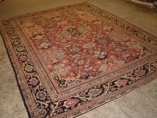Antique Mahal Carpet, Good Room Size with Soft Pastel Colour, Circa 1900.