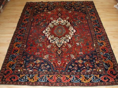 Antique Persian Tafresh Village Rug of Traditional Design with Superb Colour, Circa 1900/20.
